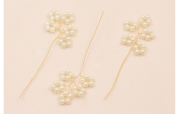 Rama de 5 aros de abalorio Perla de 3mm