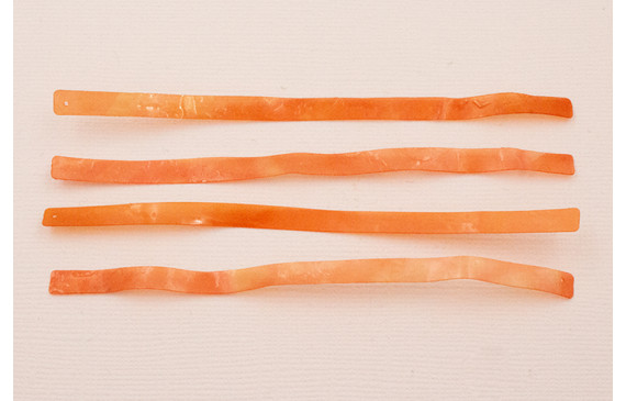 Listón de 100*4mm Naranja Opaco Rugoso