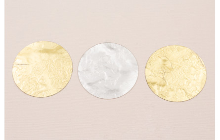 Disco de 40mm Oro - Plata Rugoso