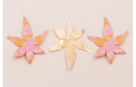 Flor Fugaz de 67*50mm Oro y Rosa