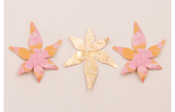 Flor Fugaz de 67*50mm Oro y Rosa