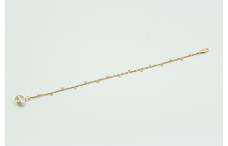 Pulsera sencilla de cadena con chapitas colgantes 