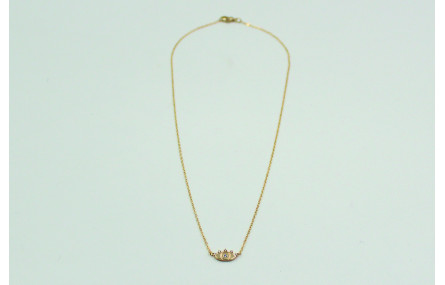 Solitario ojo turco con brillos de cristal en lató