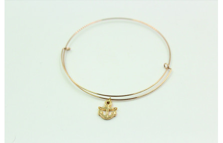 Pulsera de acero inoxidable con nudo corredizo y c