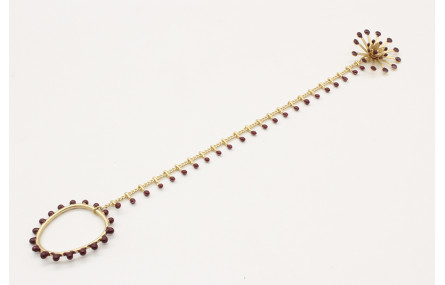 Pulsera de cadena de cerillas esmaltadas en grante