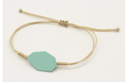 Pulsera nudo serpiente oro palido con pieza esmalt