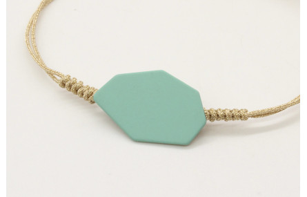 Pulsera nudo serpiente oro palido con pieza esmalt