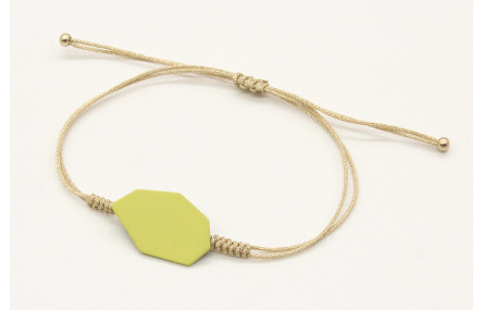 Pulsera nudo serpiente oro palido con pieza esmalt