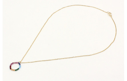 Collar con cadena de acero inoxidable y colgante a