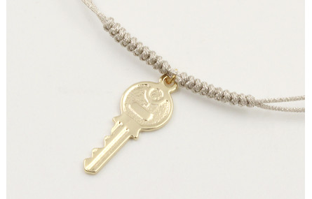 Pulsera nudo serpiente colo platedo con colgante l