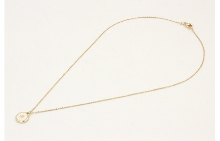 Solitario de acero inoxidable cadena eslabón peque