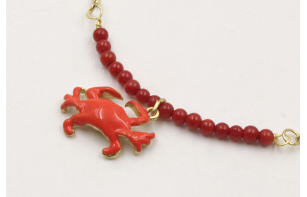 Pulsera cadena plana dorada mate regulable con tir