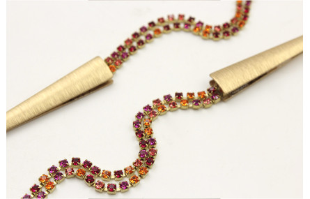 Pendientes cierre aro con laminas doradas mates y 