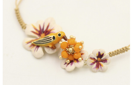 Pulsera hilo fino dorado con nudo serpiente, trio