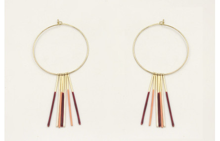 Pendientes acero inoxidable con aro grande y barri