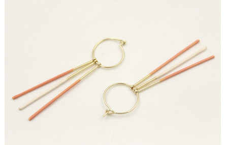 Pendientes acero inoxidable con aro pequeño y barr