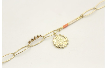 Pulsera acero inoxidable de cadena eslabón ovalado