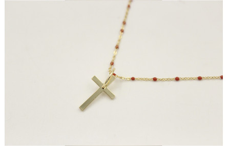 Solitario acero inoxidable cadena eslabón pequeño