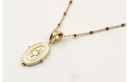 Solitario acero inoxidable cadena eslabón pequeño