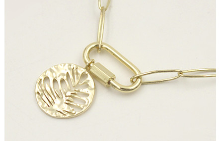 Collar acero inoxidable de cadena eslabón ovalado