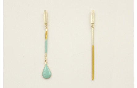 Pendientes irregulares de acero inoxidable con per