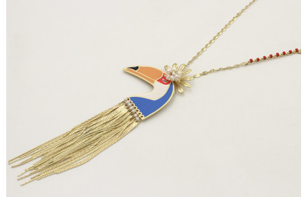 Colgante de cadena de eslabón retorcido oro mate c