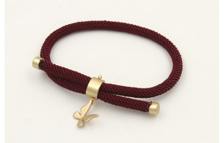 Pulsera regulable de cordón trenzado retorcido col