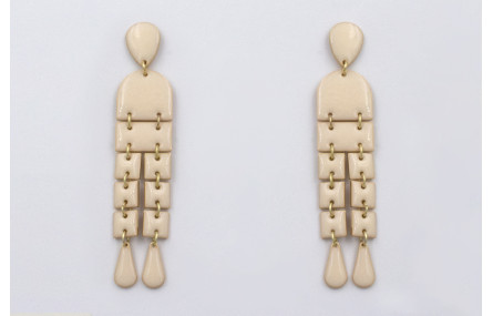 Pendientes perno gota, colgantes semi ovalo, cuadr