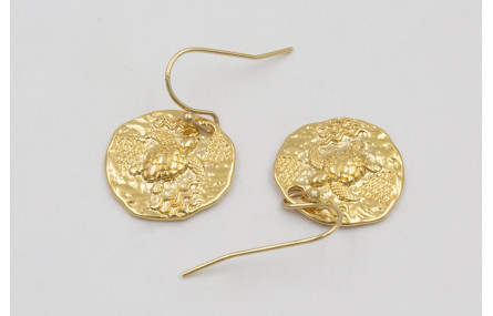 Pendientes ORO 18K-3 micras gancho sencillo y chap