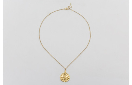 Collar ORO18k-3 micras cadena eslabón pequeño con 