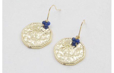 Pendientes acero inoxidable gancho con chapa plane