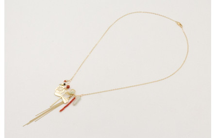 Collar cadena eslabón pequeño con colgante libélul