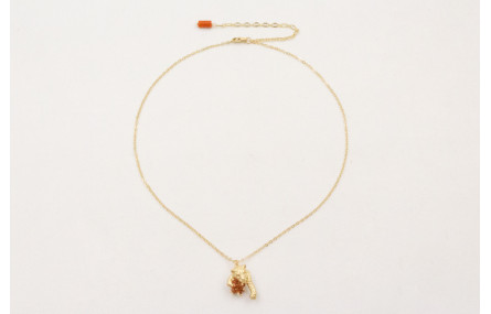 Collar cadena eslabón pequeño con colgante tigre y