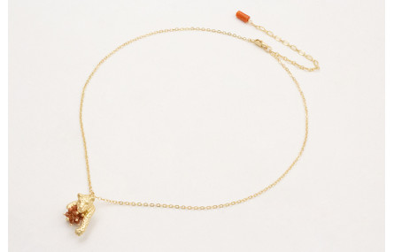 Collar cadena eslabón pequeño con colgante tigre y