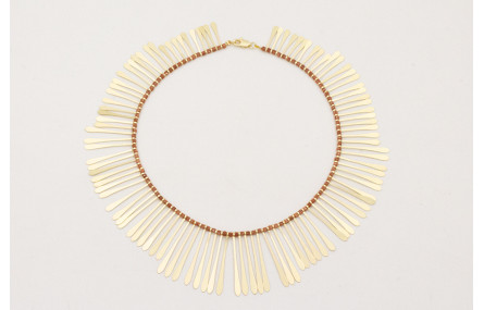 Gargantilla con gotas planas distintos tamaños dor