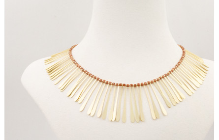 Gargantilla con gotas planas distintos tamaños dor