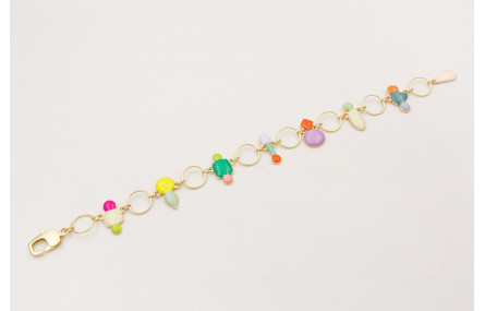 Pulsera con esmaltitos de colores con arandelas gr