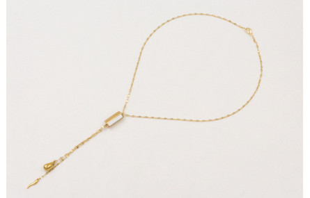 Collar ACERO INOX. Con cadena eslabón ovalado con 