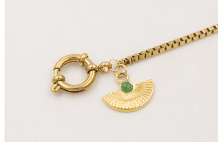 Pulsera ACERO INOX cadena cuadrada con cierre mari