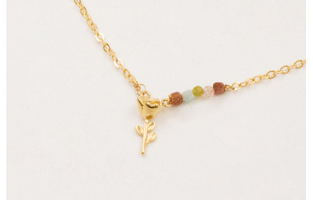 Collar ORO 18K. Cadena eslabón pequeño con colgant