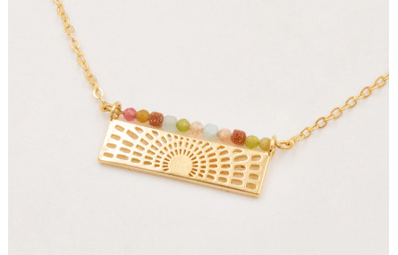 Collar ORO 18K. Cadena eslabón pequeño con colgant