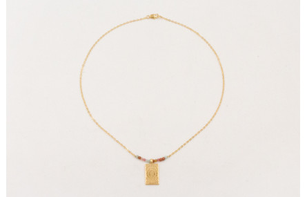Collar ORO 18K. Cadena eslabón pequeño con colgant
