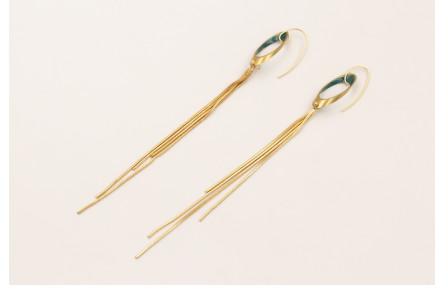 Pendientes gancho sencillo con ovalo biselado esma