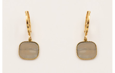 Pendientes cierre aro baño ORO18K-3 micras, colgan