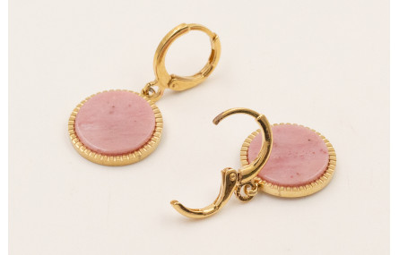 Pendientes cierre aro baño ORO18K-3 micras, colgan