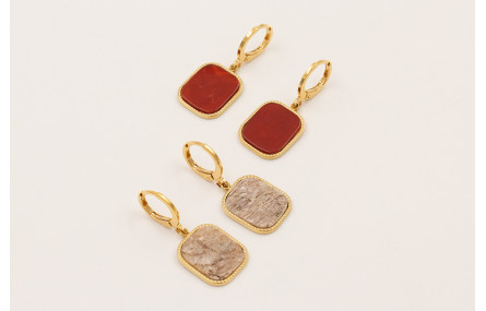 Pendientes cierre aro baño ORO18K-3 micras, colgan