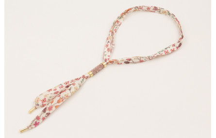 Collar lazo liberty ancho con estampado flores lil