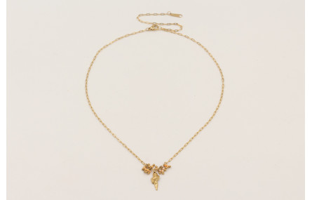 Collar cadena acero inoxidable con bolitas facetad