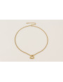 Collar cadena completo con cierre colgante corazón