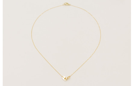 Solitario cadena eslabón pequeño con colgante espo